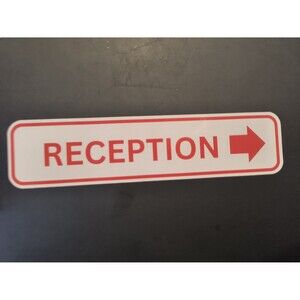Reception Arrow Retail Sign Left Right Sticker Waterproof Vinyl Decal (2 Pack)